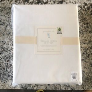 Pottery Barn Kids Organic Cotton White Twin Sheet Set